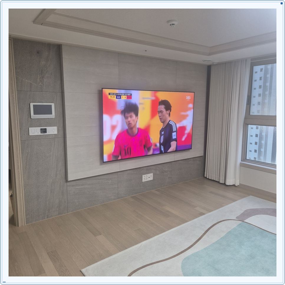 벽걸이TV 설치 사진 13번째 안내 주제의 참고 배치 2