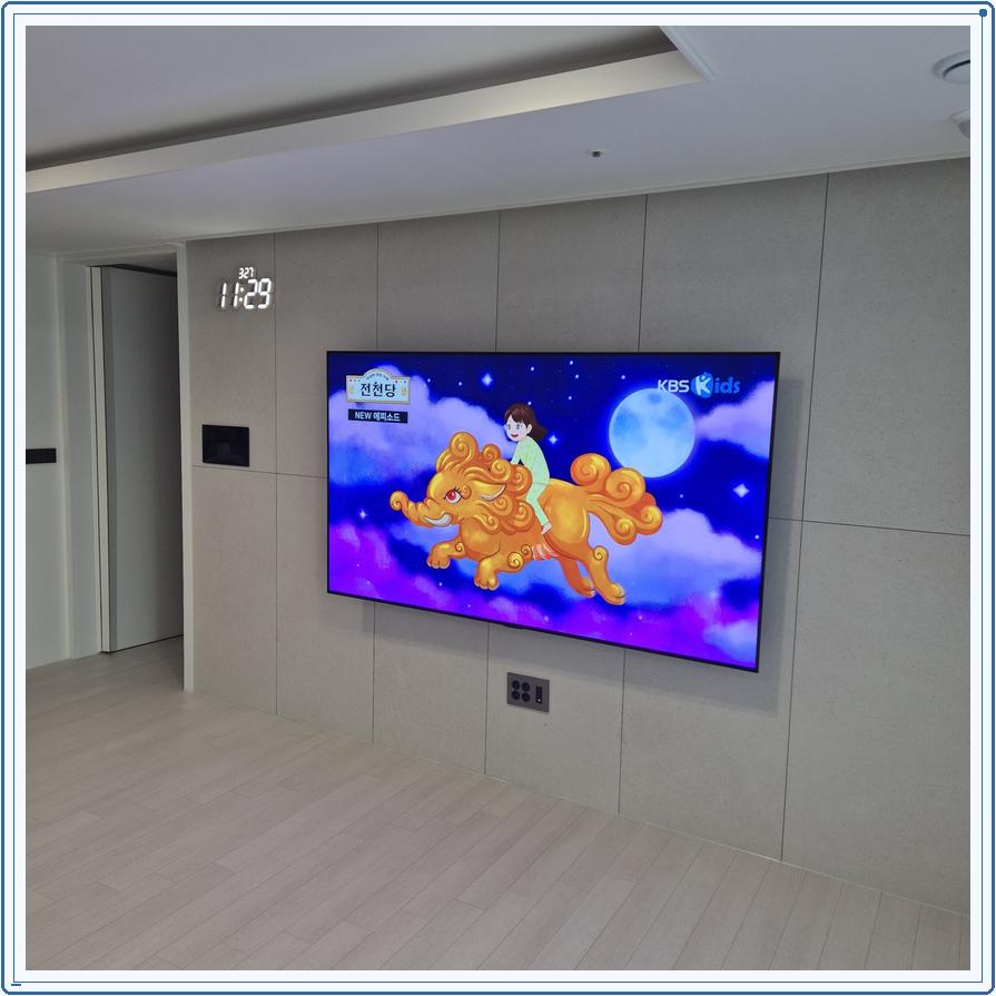 벽걸이TV 설치 사진 18번째 안내 주제의 참고 배치 2